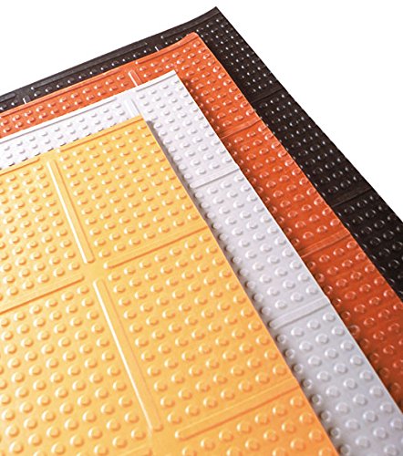 **Non-Slip Knob Top Kitchen Mats - Black 4' x 60' - Anti-Fatigue Floor Mat for Standing Comfort in Kitchens, Restaurants & Workstations**