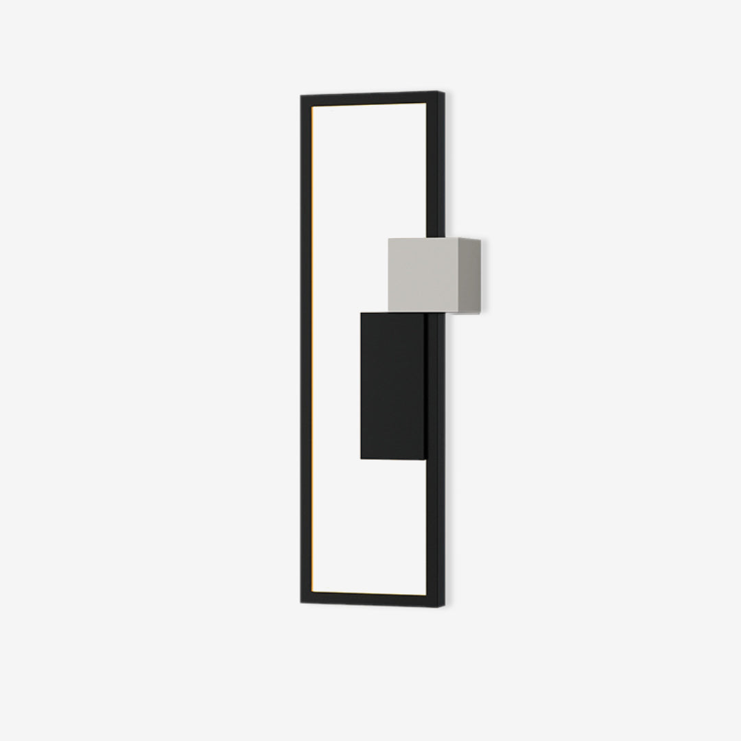 Modern LED Rectangular Wall Lamp - Energy Efficient Indoor/Outdoor Lighting Fixture for Living Room, Bedroom, Patio & Hallway - Dimmable Contemporary Wall Sconce with Warm White Light