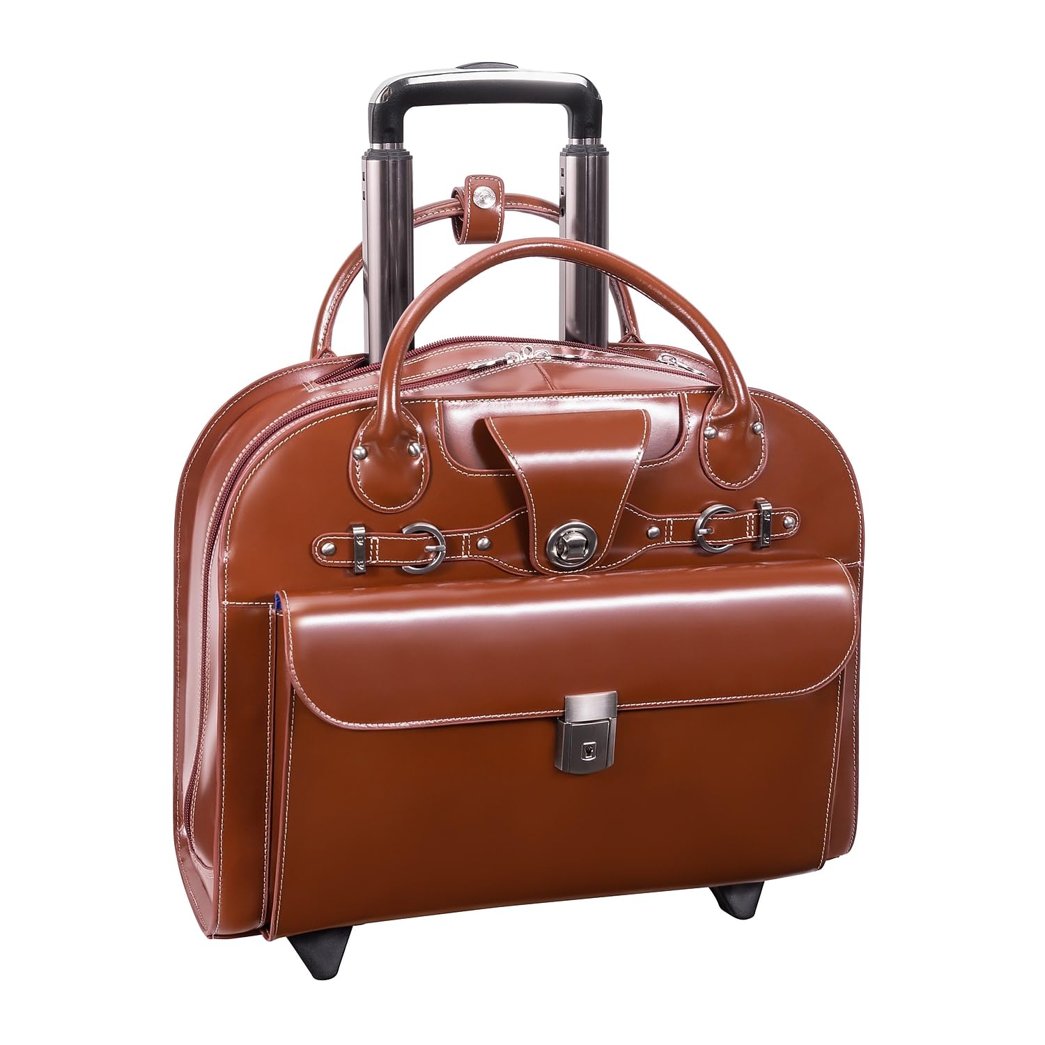 McKlein Women's Professional Laptop Briefcase - 17 Inch Leather Business Bag for Work & Travel - Brown (17
