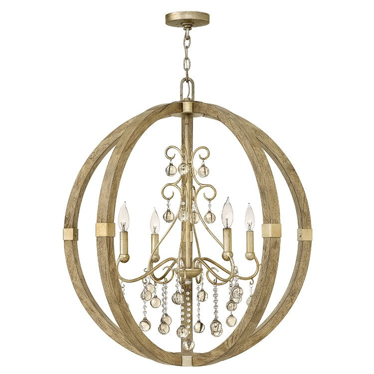 Abingdon 4-Light Single Tier Chandelier - Elegant Crystal Ceiling Light Fixture for Dining Room, Living Room & Bedroom