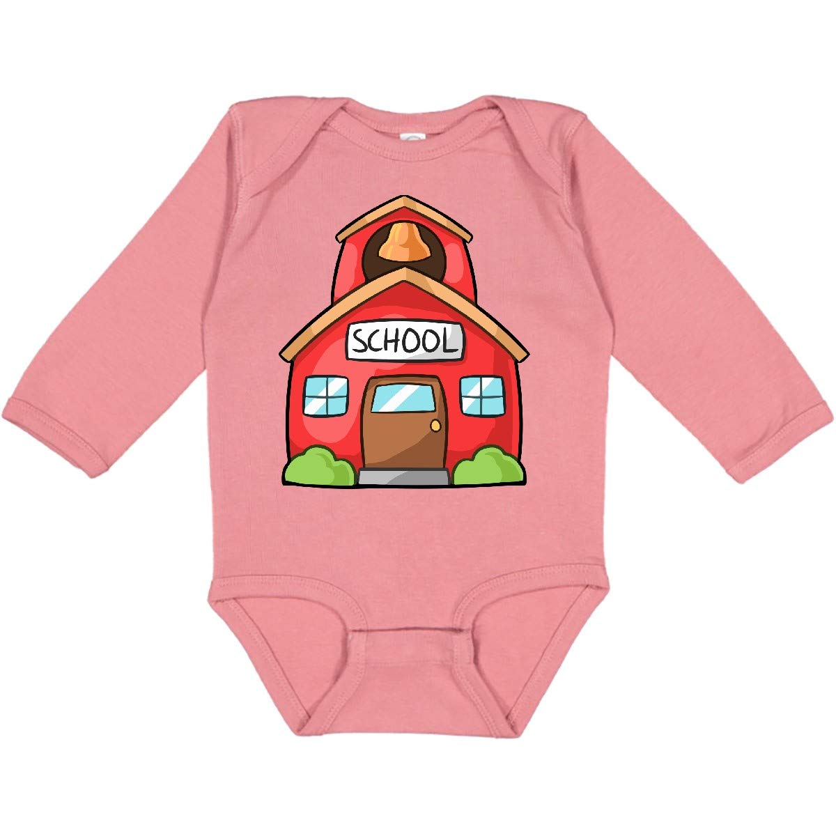 Inktastic Adorable School House Print Long Sleeve Baby Bodysuit - Perfect for School Photos, Daycare & Family Outings