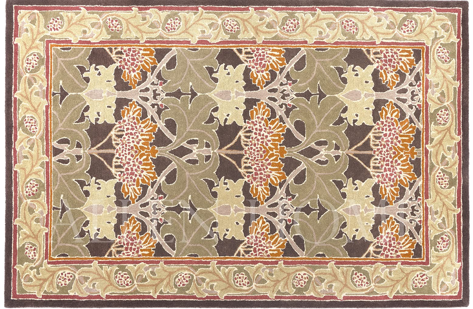 Hand Tufted Traditional Wool Area Rugs by Allen Home - 100% Natural Wool, Durable & Soft - 8'x10' Living Room, Dining Room, Bedroom Rug - Mariya Green - Perfect for Cozy Home Decor & High Traffic Areas