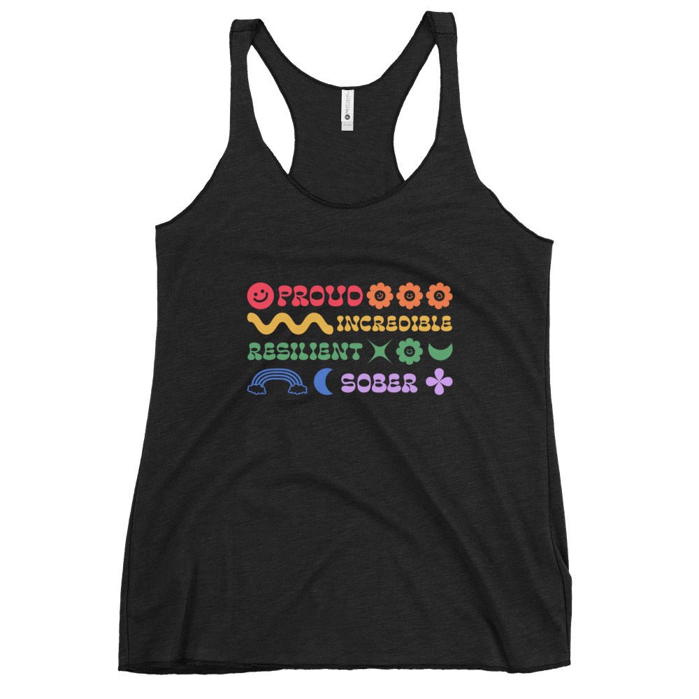 Rainbow Resilience Racerback Tank Top - Soft Breathable Workout Shirt for Women | Gym, Yoga & Running