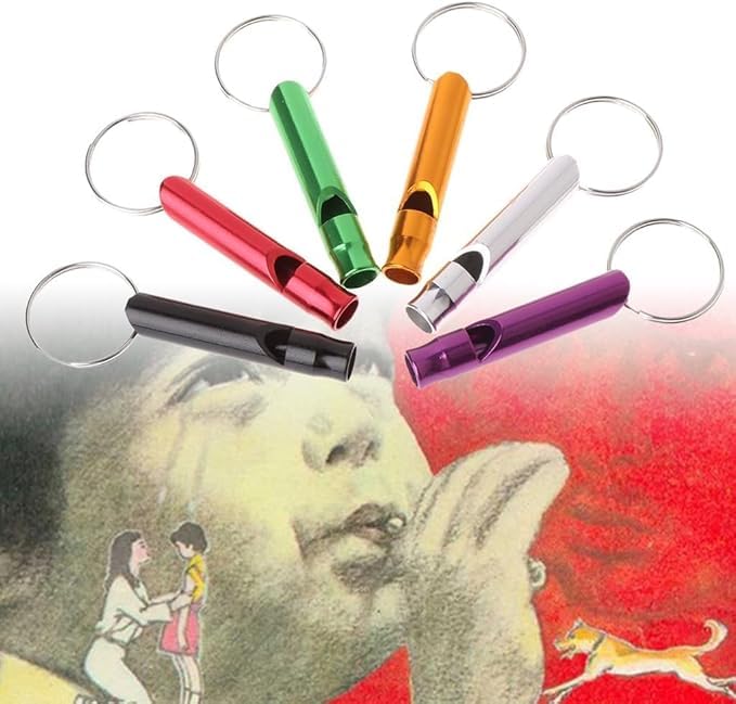 6 Pcs Metal Ultrasonic Dog Training Whistles - Stop Barking & Recall Training for Dogs - Professional Pet Trainer Whistles for Obedience & Behavior Control - Perfect for Outdoor, Hiking & Home Use