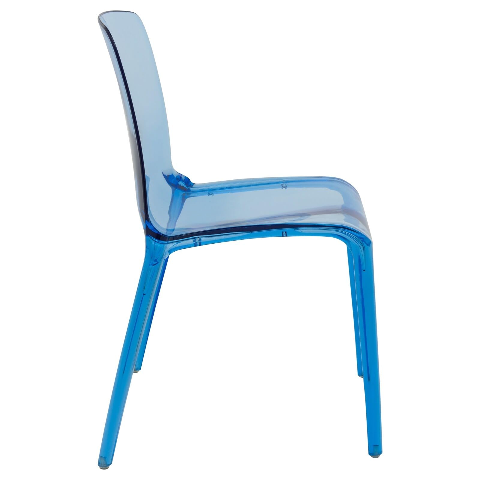 LeisureMod Murray Modern Set of 4 Dining Chairs MC20TBU4 - Stylish & Comfortable for Kitchen, Dining Room, Office or Restaurant Use