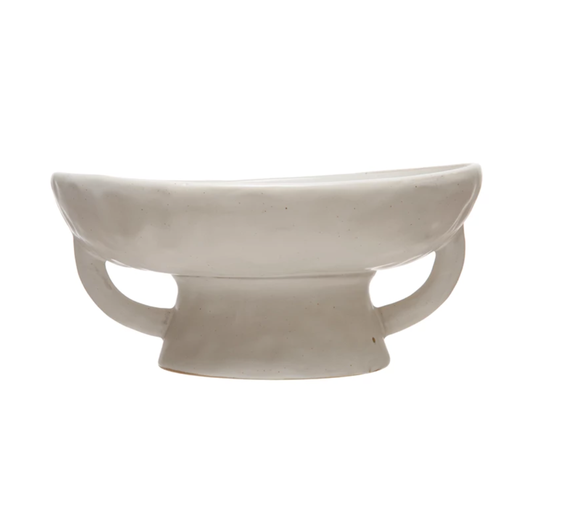 Zara Stoneware Pedestal Bowl - Elegant Ceramic Serving Bowl for Salads, Fruits & Desserts | Perfect for Dinner Parties, Home Decor & Gift Giving