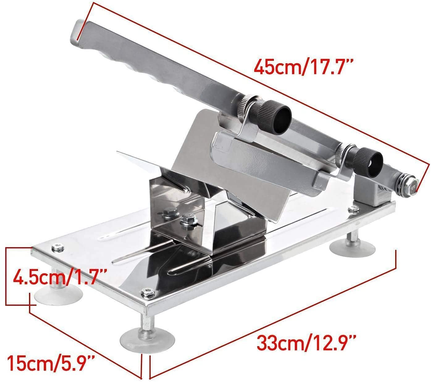 Stainless Steel Manual Frozen Meat Slicer - Kitchen Food Slicer for Beef, Bread, Cheese, Fruits & Vegetables - Perfect for Home Cooking, Hot Pot, Shabu Shabu & Korean BBQ