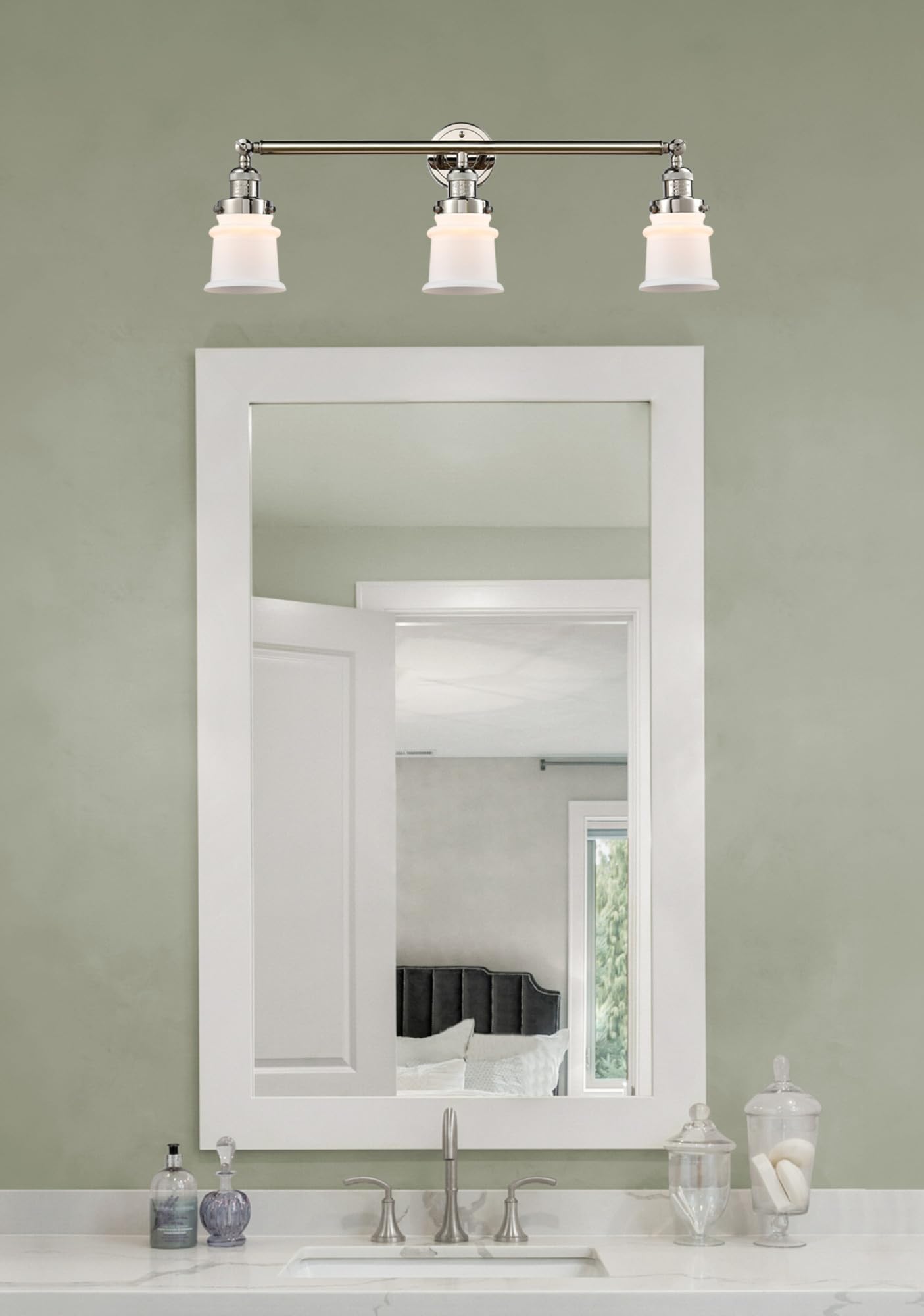 Franklin Restoration Collection 205-OB-G181S 3-Light Bathroom Vanity Light Fixture - Elegant Lighting for Modern Bathrooms, Powder Rooms & Home Decor