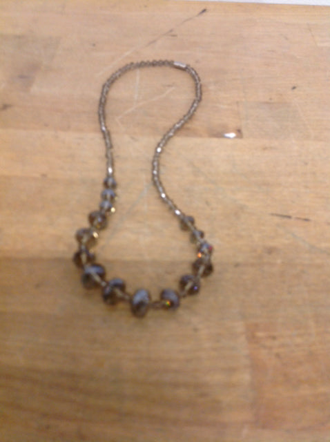 Elegant Beaded Champagne Stone Necklace for Women - Perfect for Weddings, Parties & Special Occasions