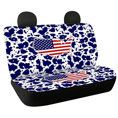 Blue Cow America Flag