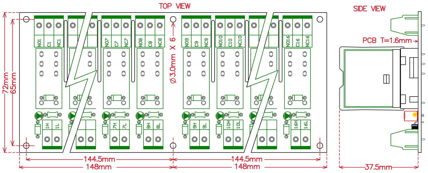 DIN Rail Mount 12V AC/DC 16 SPDT 16A Pluggable Power Relay Module - G2R-1-E for Industrial Automation & Control Systems | Perfect for HVAC, PLC Panels & Electrical Equipment