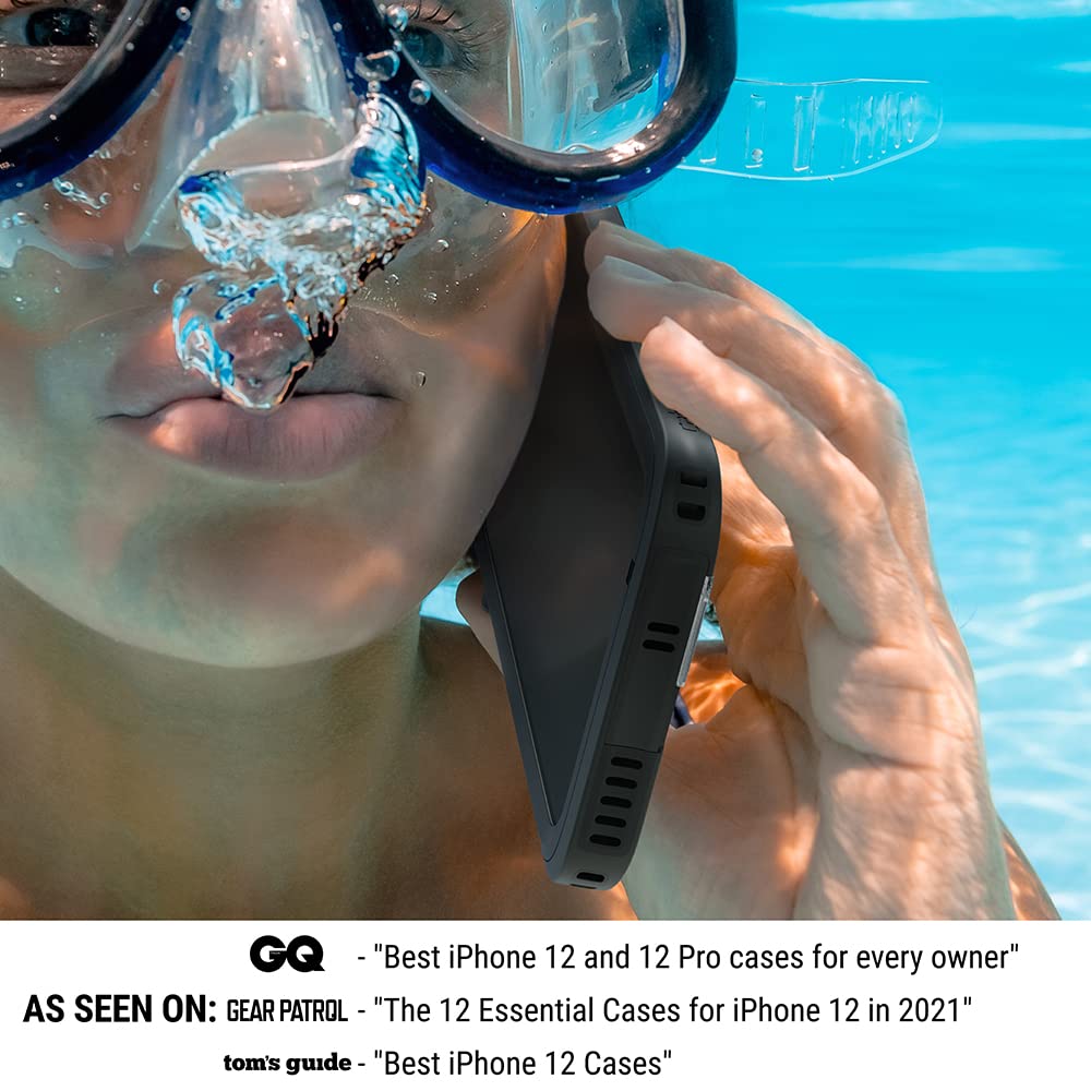 Catalyst Waterproof Case for iPhone 13 Pro - 5X More Protection, Shockproof & Drop Resistant (Up to 65% Higher Drops), Responsive Touch Screen & Face ID Compatible, Black - Perfect for Outdoor Adventures, Swimming & Extreme Sports