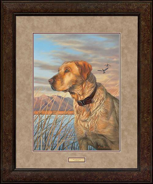 Premium Yellow Labrador Retriever Art Print - High Quality Dog Portrait Wall Decor for Living Room, Bedroom & Office | Day Dreaming Collection by GNA