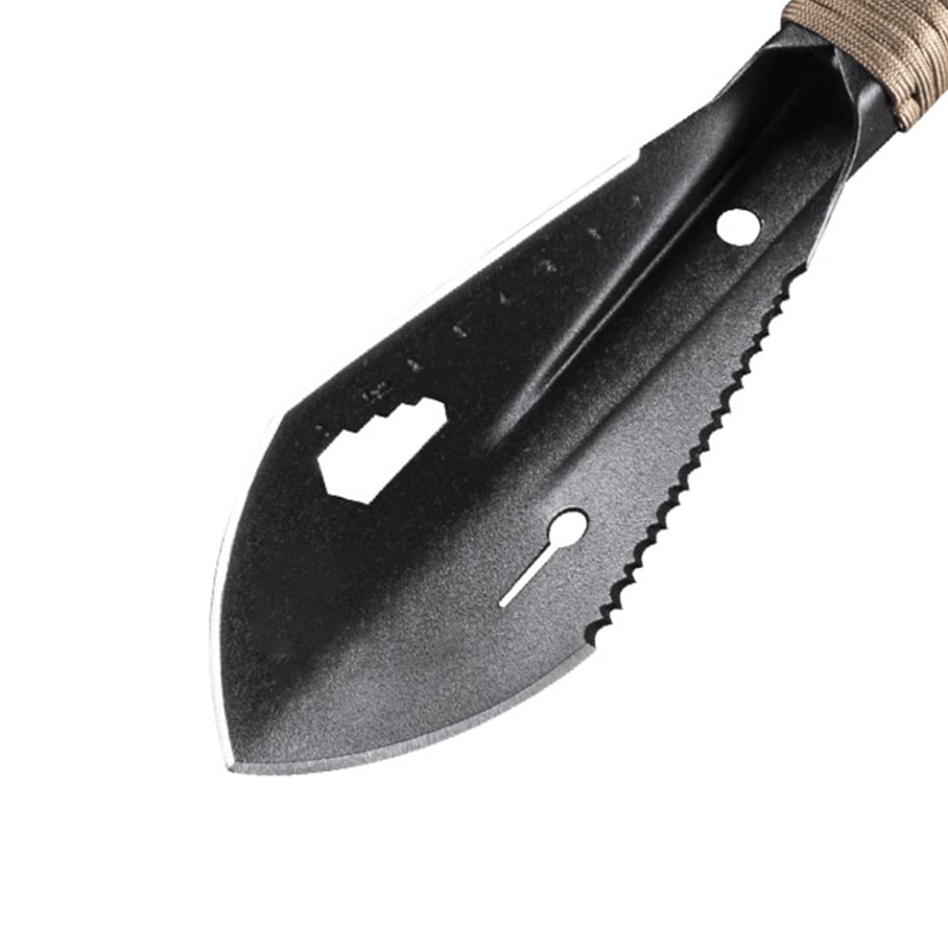 Stainless Steel Mini Garden Spade - Hand Trowel & Digging Tool for Gardening, Farming, Camping | Portable Shovel for Planting, Weeding & Outdoor Activities (Black)