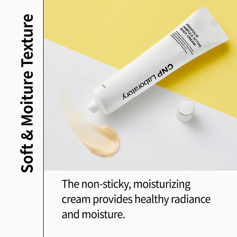CNP Laboratory Propolis Ampule Active Shot Cream 75ml - Hydrating & Anti-Aging Face Moisturizer for Glowing Skin | Perfect for Daily Skincare Routine & Night Care