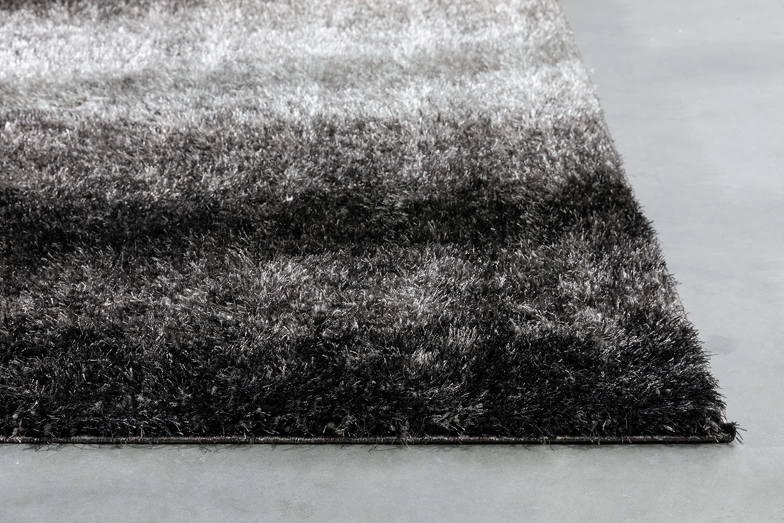 Well Woven Canyon Kynlee Black Abstract Modern Carved Runner Rug 2'3