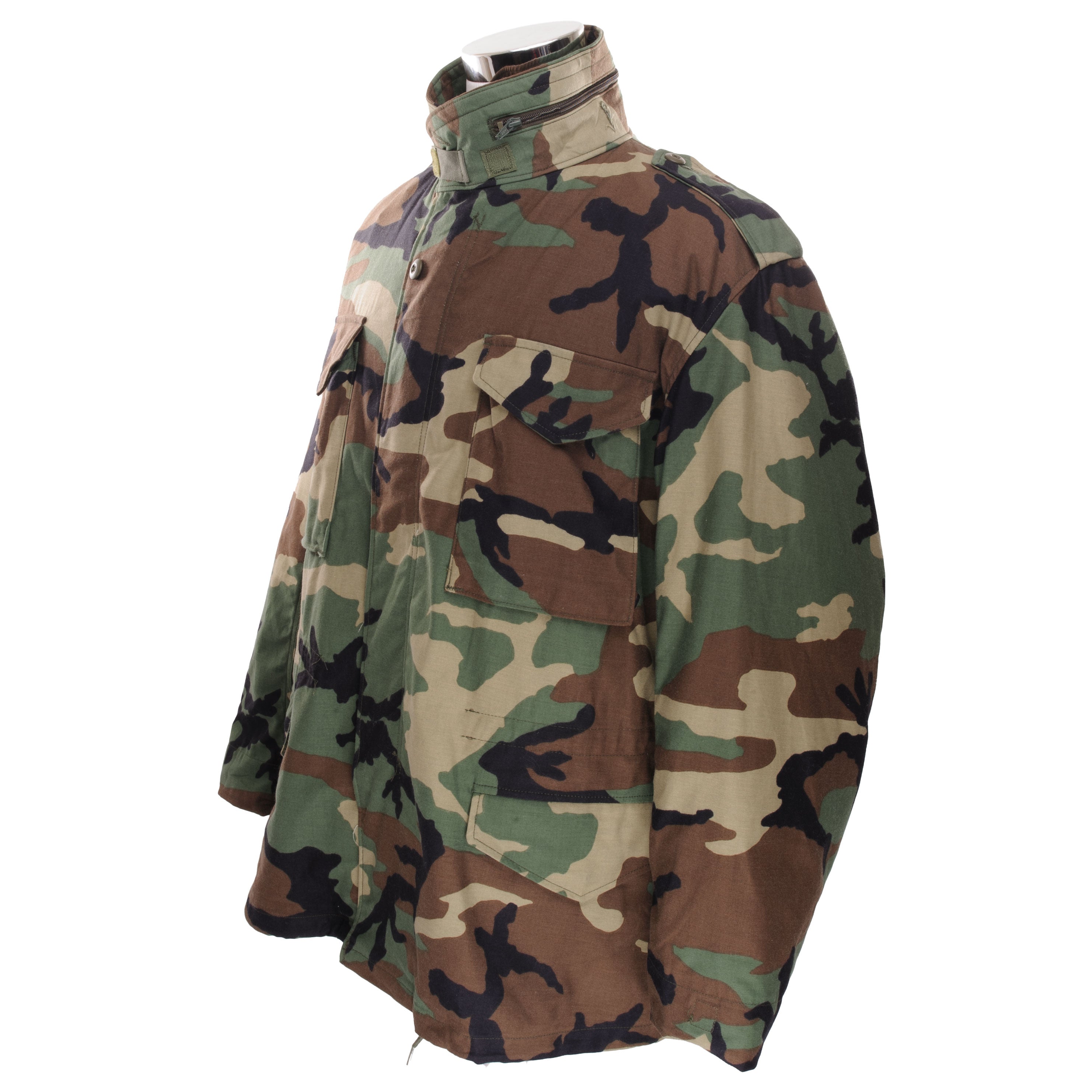 Vintage US Army M65 Woodland Camo Field Jacket - 1996 Large Regular Size - Authentic Military Surplus - Perfect for Outdoor Adventures, Hunting & Tactical Gear Collectors