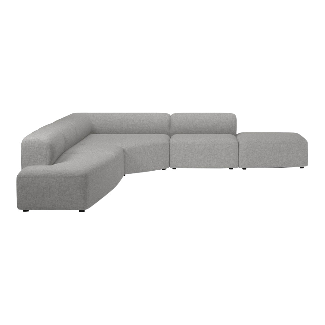 Modern L-Shaped Angle Corner Sofa with Open End & Chaise Lounge - Perfect for Small Spaces, Living Room, Apartment & Home Theater Seating
