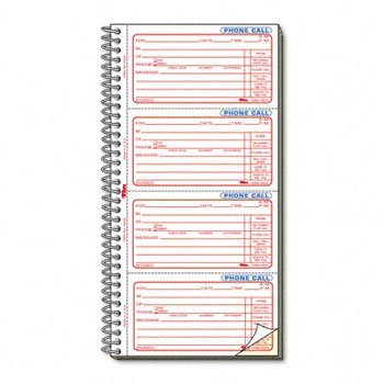 TOPS® Spiral Bound Message Book - 400 Sheets, NCR Carbonless Paper, Phone Message Log Book for Office & Home Use (Pack of 20) - Perfect for Customer Service, Call Centers & Reception Desks