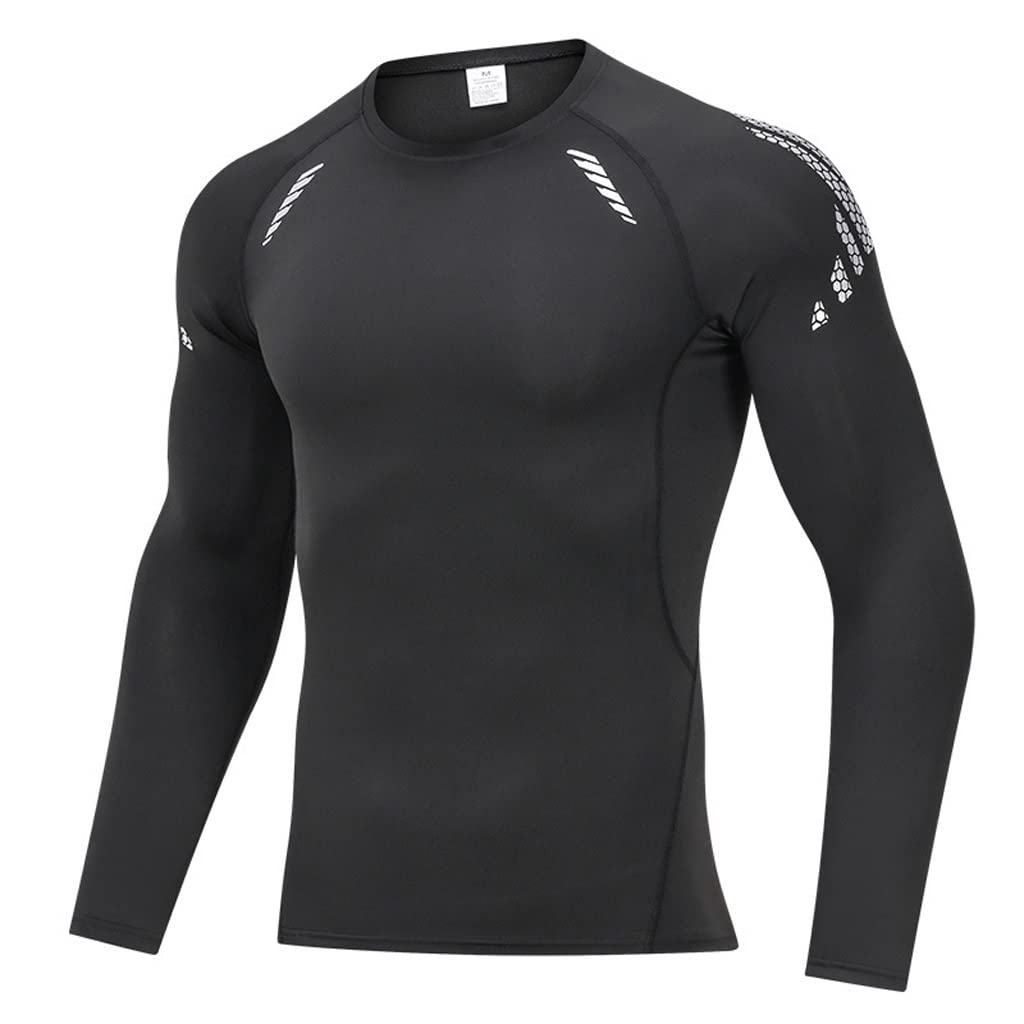 Men's Compression Tights for Running & Basketball - Quick Dry, Elastic, Long Sleeve Fitness & Sports Wear (3X-Large, Color A) - Ideal for Gym Workouts, Training & Outdoor Activities