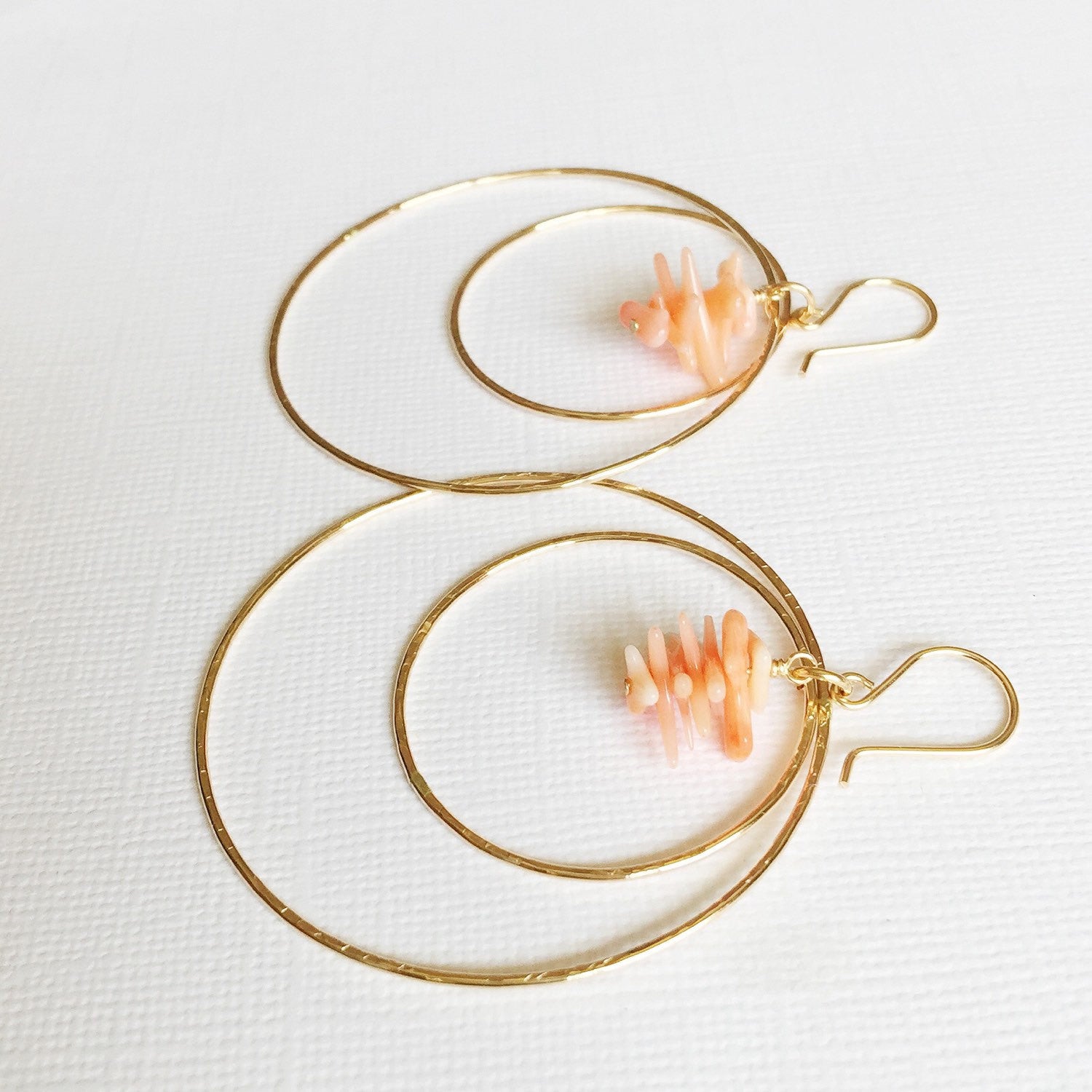 Rachel Coral Stud Earrings (E247) - Elegant & Lightweight for Everyday Wear, Parties & Special Occasions