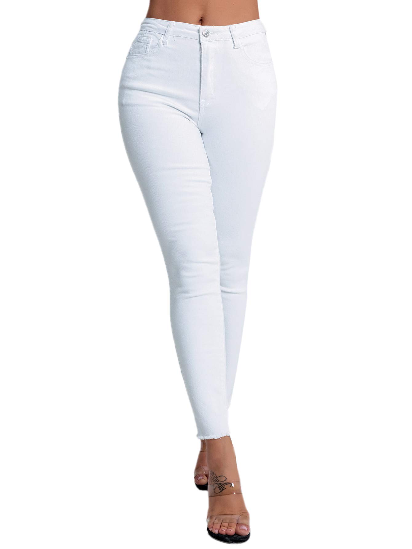 Floerns Women's High Rise Ankle Skinny Jeans - Stretch Denim Pants for Casual Wear & Everyday Outfits | Trendy Slim Fit Jeans for Women