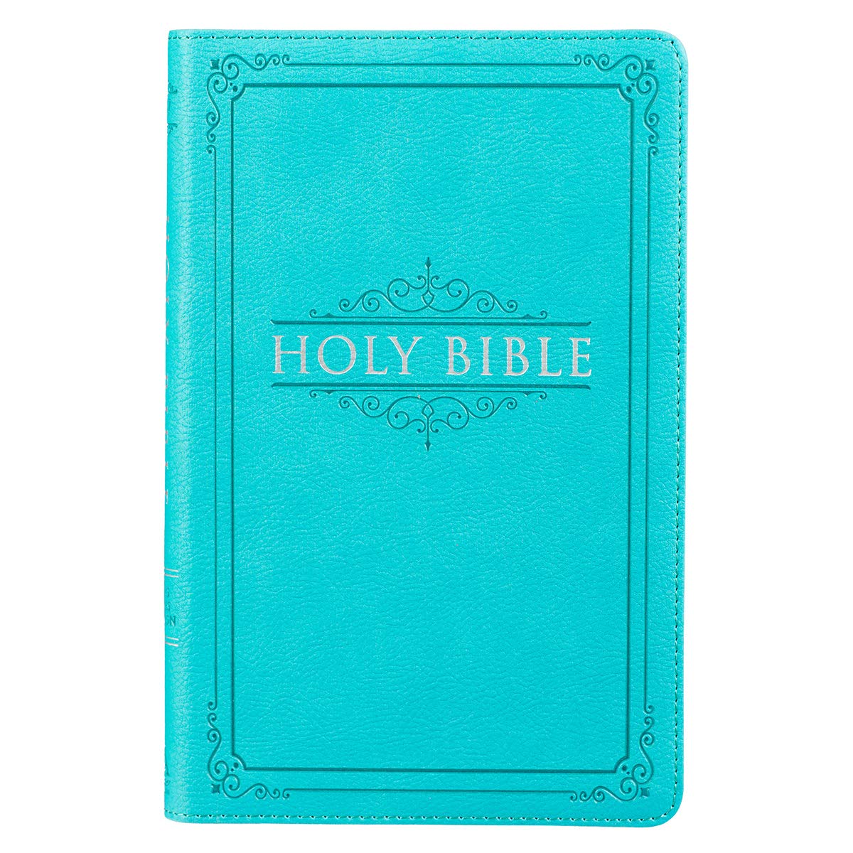 KJV Holy Bible, Gift Edition Faux Leather Cover - King James Version in Teal Blue | Perfect for Weddings, Baptisms & Christian Gift Giving