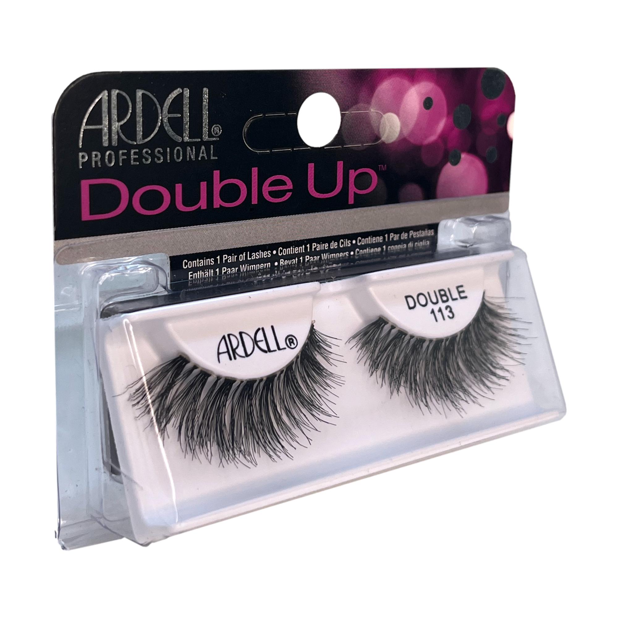Ardell Double Up 113 Strip Lashes - Natural Looking False Eyelashes for Dramatic Volume & Length | Perfect for Parties, Weddings & Special Occasions