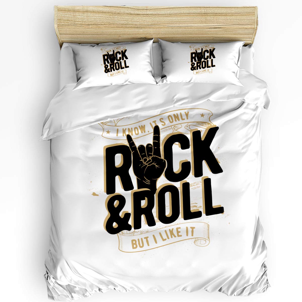 PartyShow 4-Piece Full Bedding Set - Soft Comforter Cover & Bed Sheets with 2 Pillowcases for Kids, Boys & Girls - Perfect for Bedroom Decor, Sleepovers & Cozy Nights