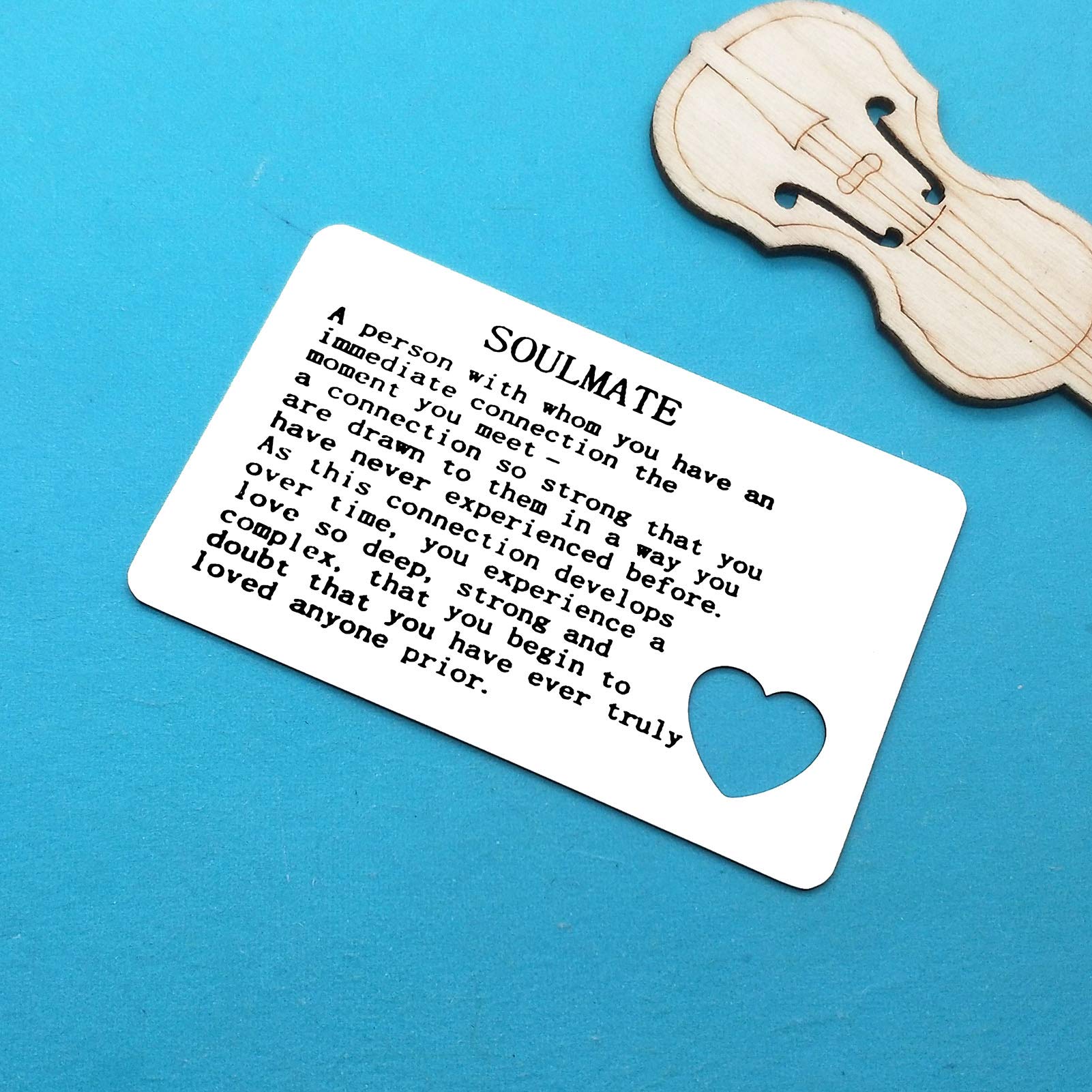 Personalized Engraved Metal Wallet Card for Men - Romantic Valentine's Day, Anniversary & Birthday Gift for Husband, Boyfriend or Fiance - Perfect for Weddings, Christmas & Special Occasions - Keepsake Love Note & Emergency Contact Card Holder