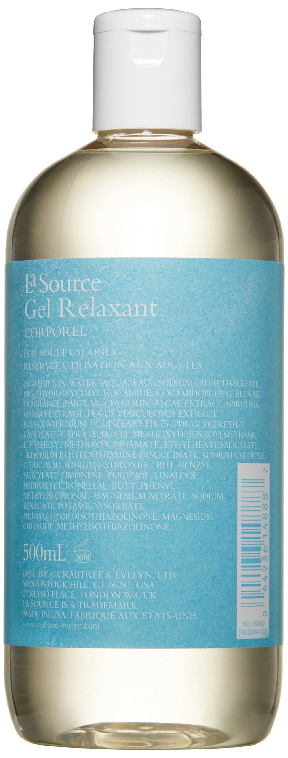 Crabtree & Evelyn La Source Relaxing Body Wash 500ml - Moisturizing Shower Gel for Dry Skin, Aromatherapy Bath & Shower Essentials for Spa-Like Relaxation at Home