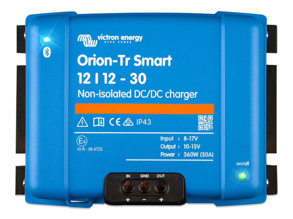 Orion Tr Smart 12V/12V 30A 360W Non-Isolated DC-DC Battery Charger for RVs, Boats & Off-Grid Power Systems - Fast Charging & Voltage Stabilization