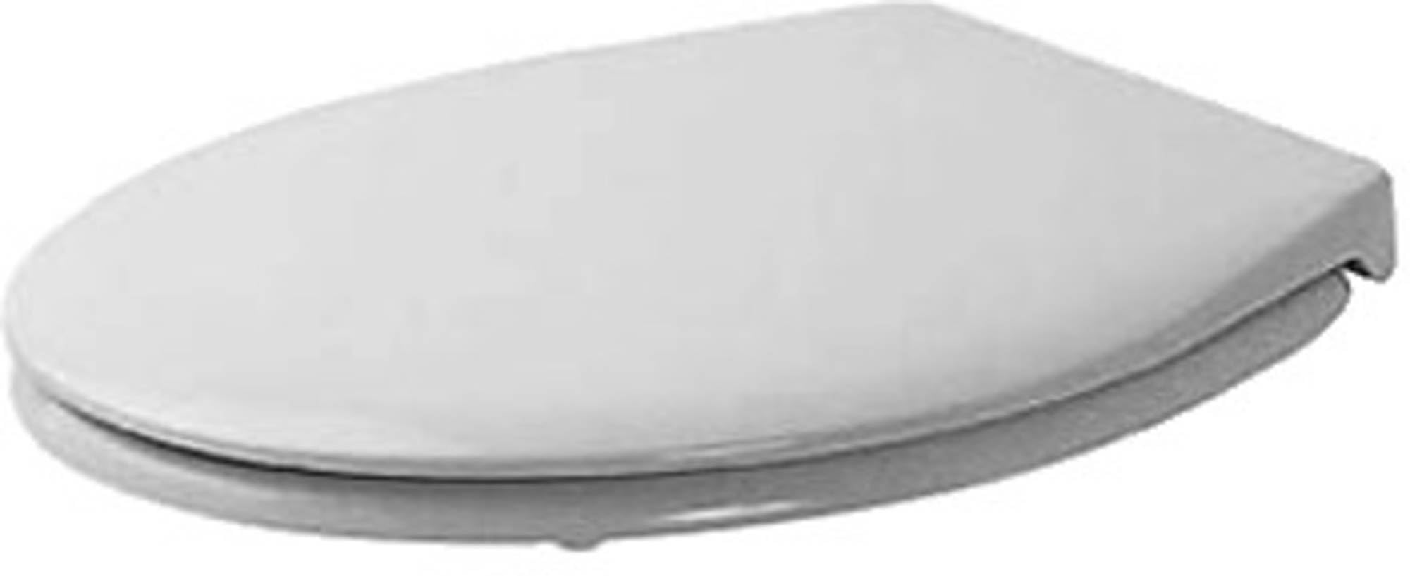 Duravit Bambi 0065700000 Soft Close Toilet Seat with Stainless Steel Hinges - White | Quiet & Hygienic Bathroom Upgrade for Modern Homes