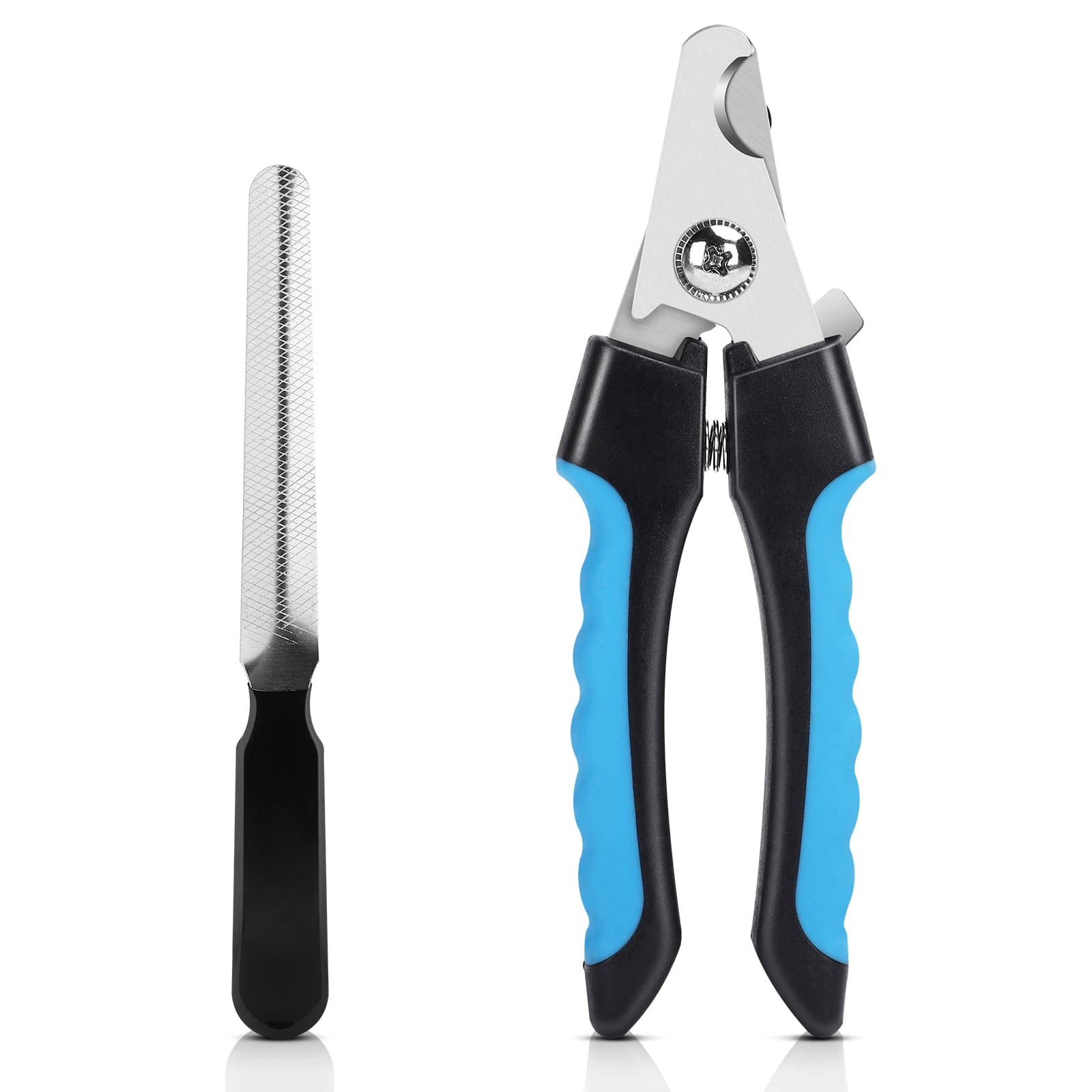 Professional Stainless Steel Dog Nail Clippers for Portuguese Sheepdogs & Medium Herding Breeds - Safe Nail Trimmer with Guard to Prevent Overcutting - Sharp Grooming Tool for Home Pet Care & DIY Nail Maintenance