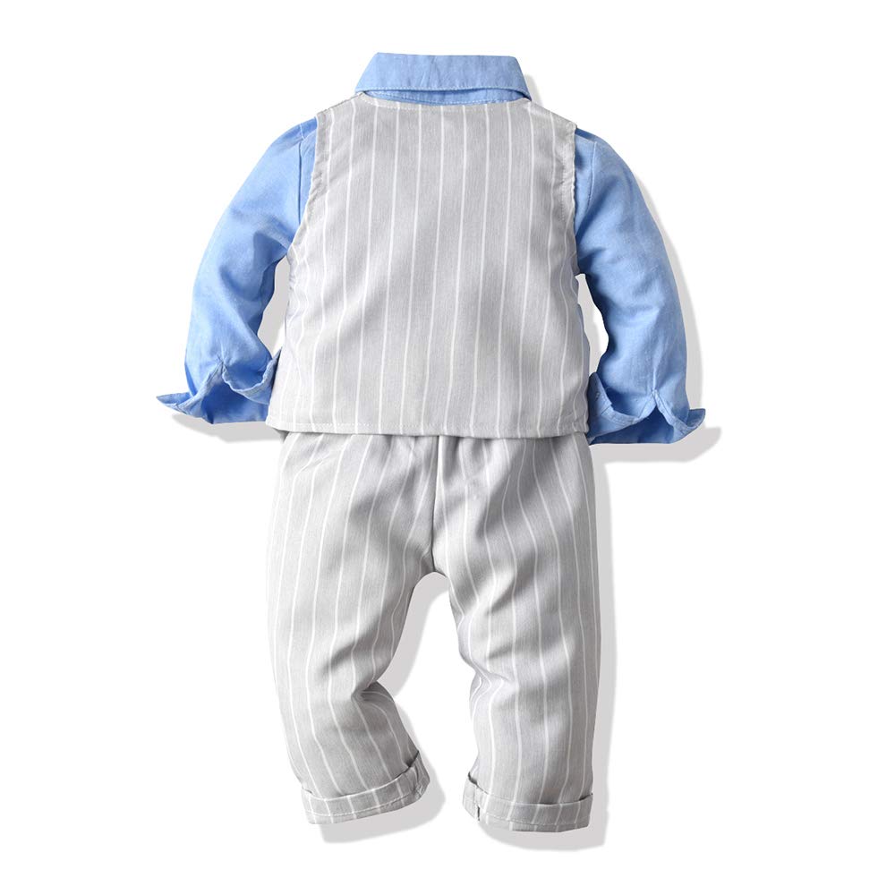 Joycebaby Toddler Baby Boy 3-Piece Tuxedo Suit Set - Formal Vest, Shirt & Pants for Weddings, Parties & Special Occasions