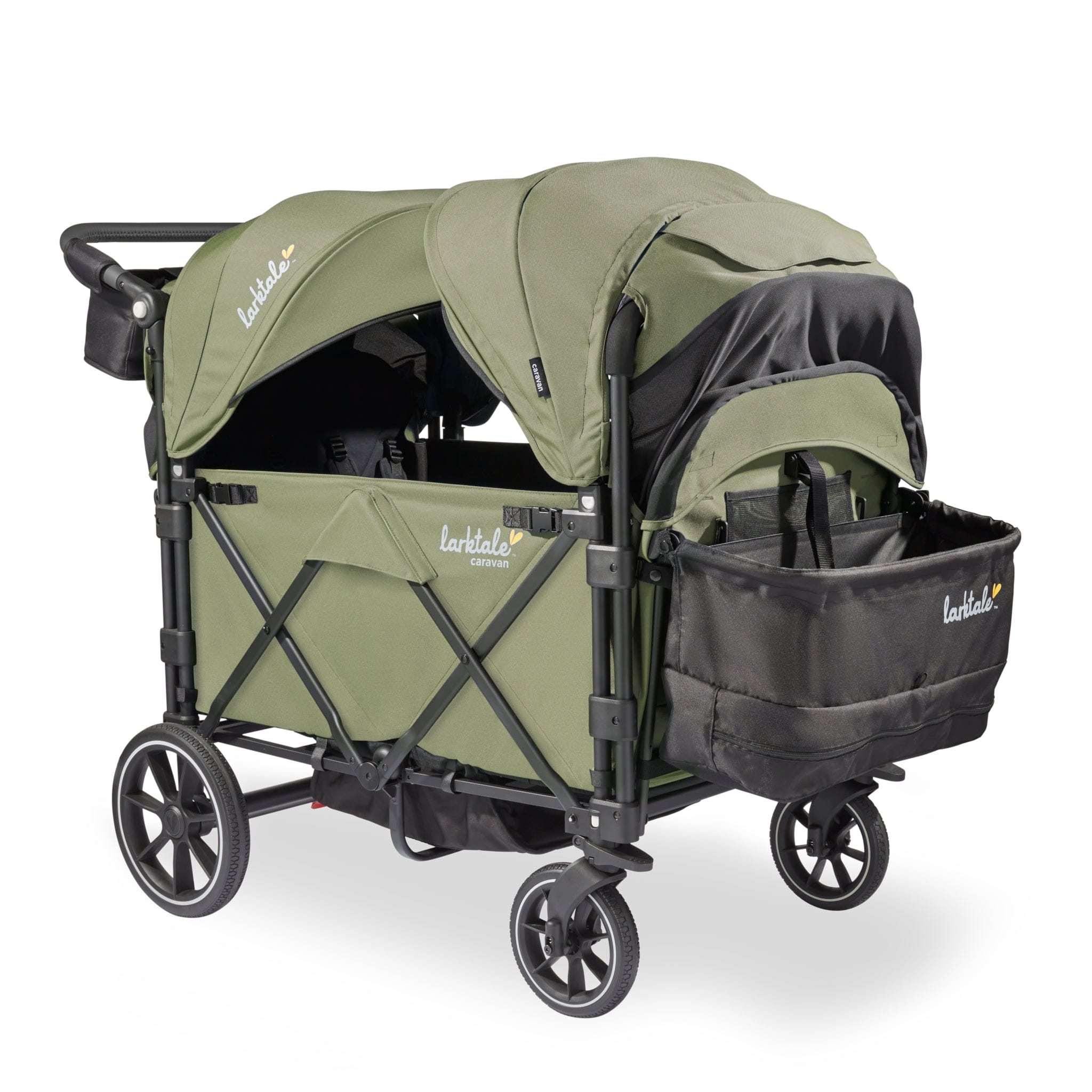 Larktale 2024 Caravan Quad Stroller Wagon - 4-in-1 All-Terrain Baby Stroller & Wagon for Outdoor Adventures, Beach, Park, and Shopping