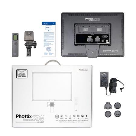 Phottix Nuada S3 II VLED Video LED Light - Professional Continuous Lighting for Photography & Videography - Perfect for YouTube, Streaming, and Studio Productions
