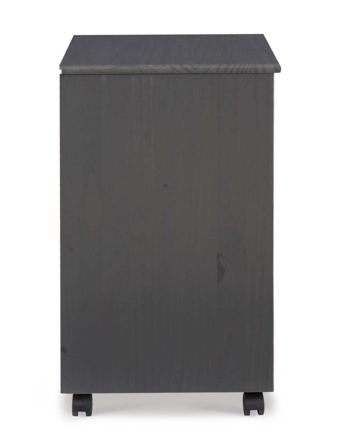 Linon Cary Grey Six Drawer Wide Rolling Storage Cart - Mobile Organizer for Office, Craft Room, or Bedroom Storage