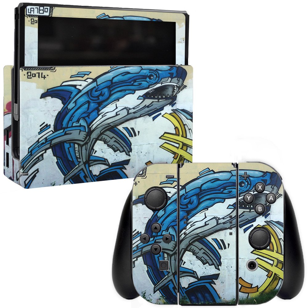 MightySkins Vinyl Decal Wrap Cover for Nintendo Switch - Robo Shark Design | Protective & Durable Skin | Easy to Apply & Remove | Made in USA | Perfect for Gaming, Travel & Customization