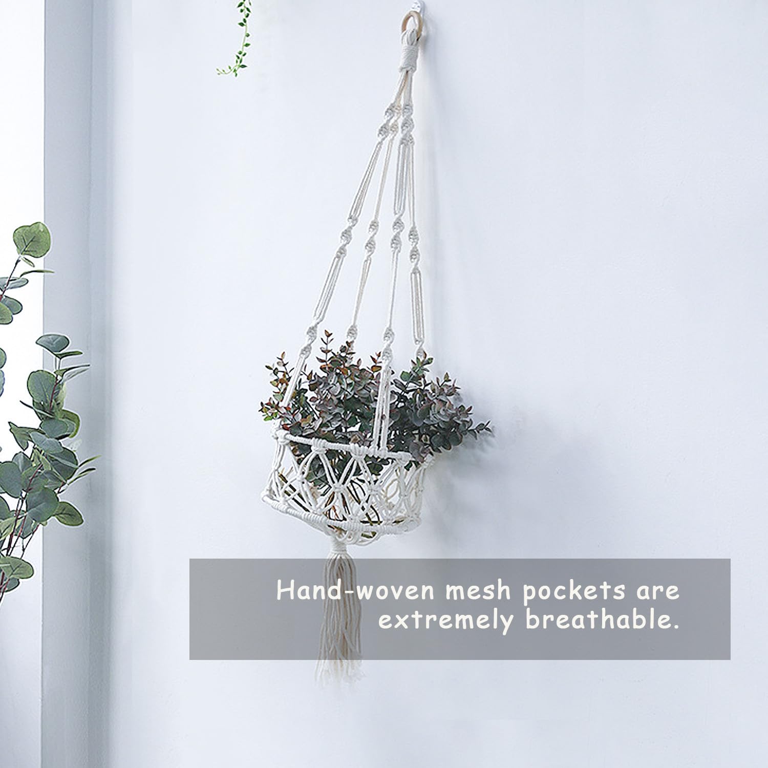 Handwoven Macrame Cat Hammock - Indoor Hanging Pet Bed, Swing & Cozy Nest for Cats - Boho Chic Fruit Basket Design - Perfect for Windows, Balconies & Relaxation Spaces