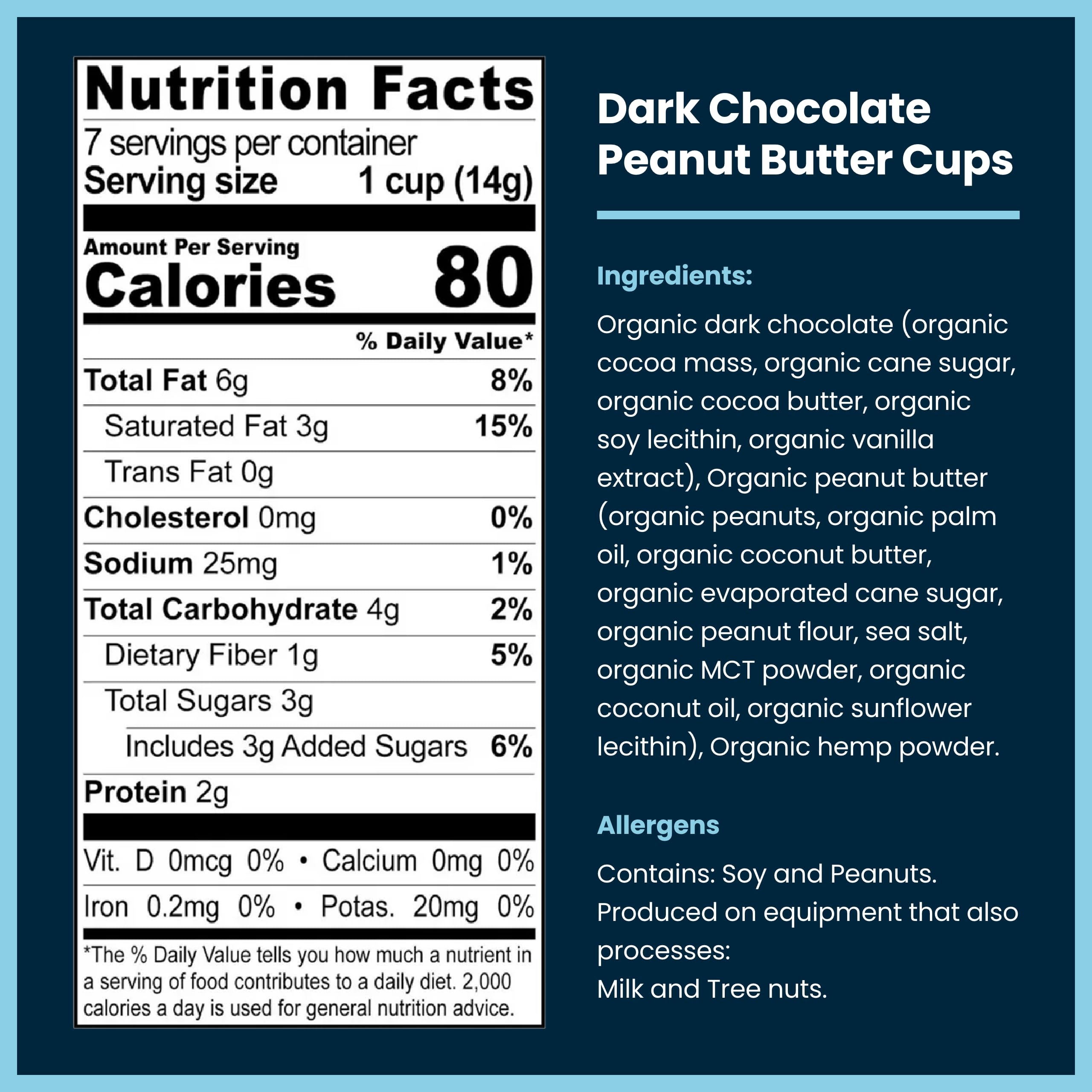 Organic Dark Chocolate Peanut Butter Cups - Low Sugar, Keto, Non-GMO, Gluten Free, Kosher, No Artificial Sweeteners | Healthy Snack for Weight Loss, Diabetics & Vegan Diet | Perfect for Office, Travel & Gift Giving - 3.45oz (Pack of 4)