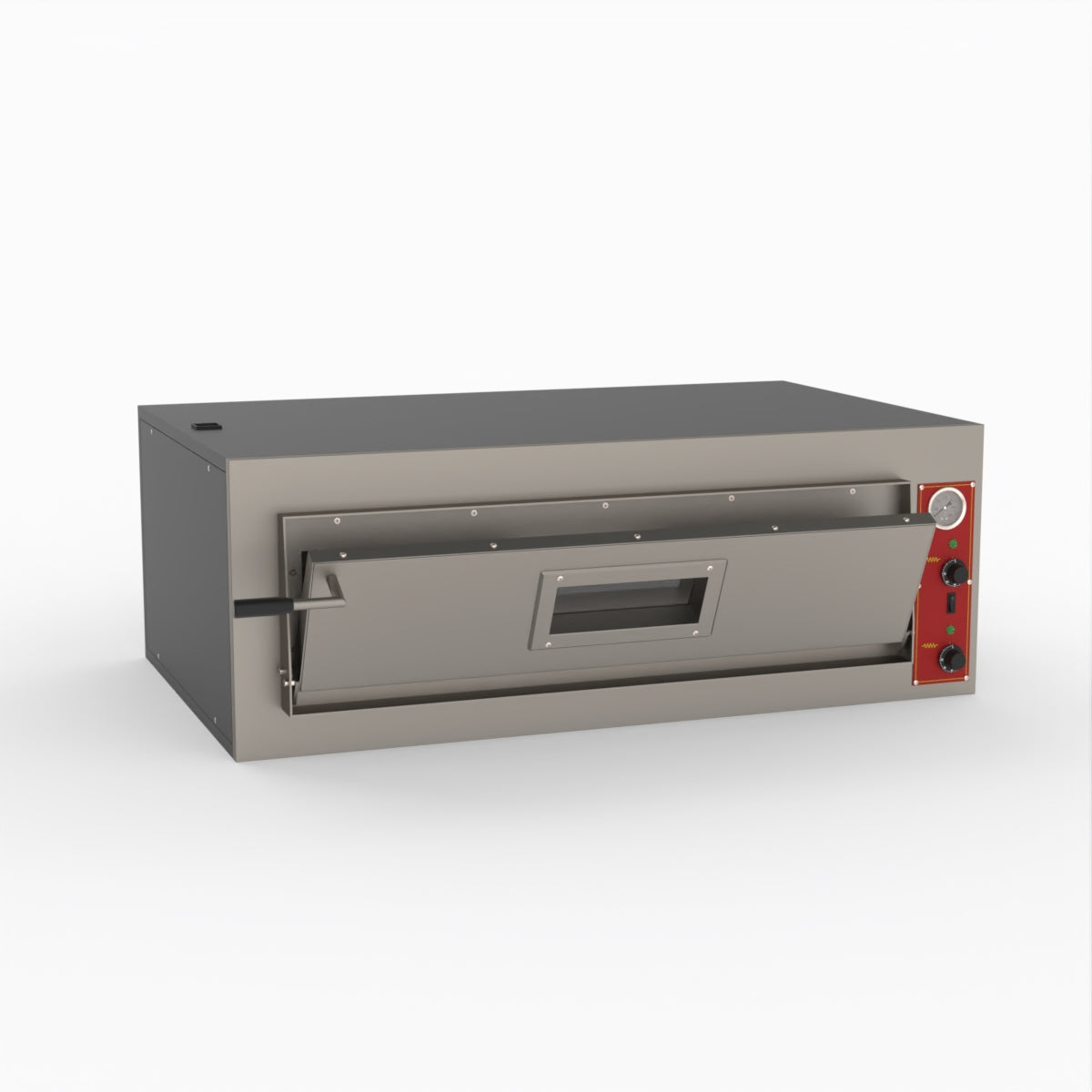 BakerMax Black Panther Pizza Deck Oven EP 1 1 SDE - Commercial Electric Pizza Oven for Restaurants, Pizzerias & Catering - Perfect for Baking Artisan Pizzas, Bread & Pastries