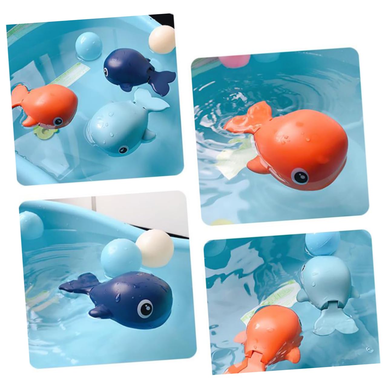 FAVOMOTO 3-Piece Baby Bath Toy Set - Cute Crab & Whale Bath Toys for Toddlers, Fun Bathtime Accessories for Sensory Play & Early Learning