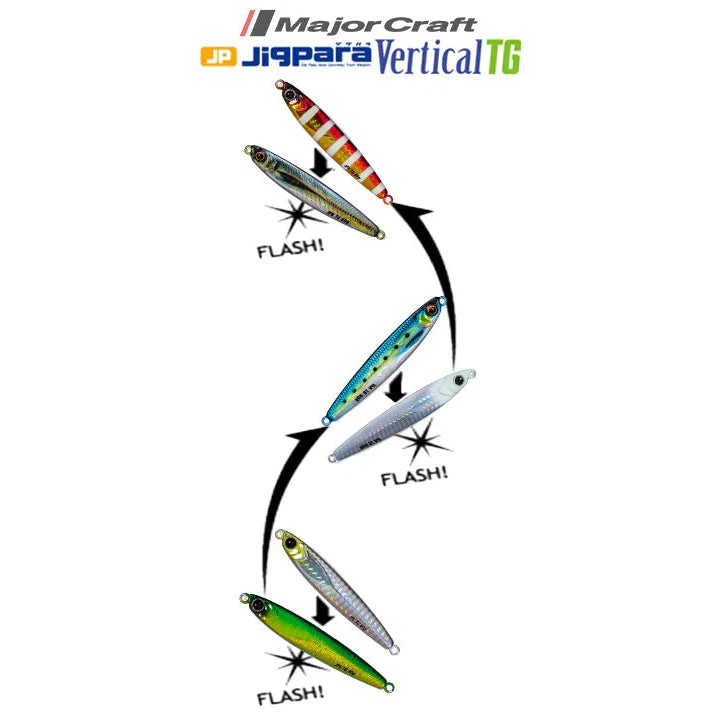 Major Craft JigPara Vertical Tungsten Jigs 180g - Premium Saltwater Fishing Lures for Deep Sea Jigging, Trolling & Ice Fishing - Perfect for Catching Tuna, Grouper & Snapper