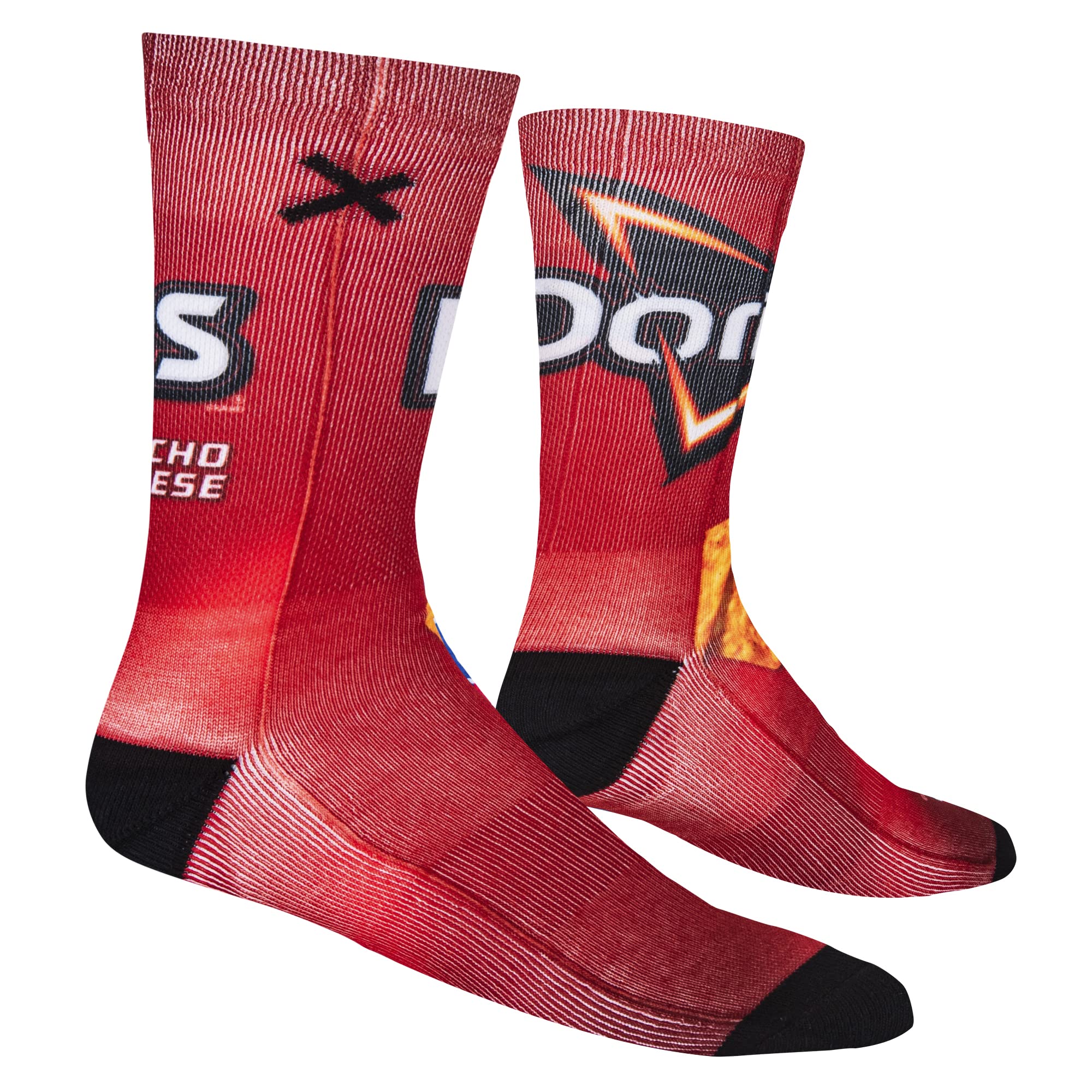 Odd Sox Fun Crew Socks for Men - Nacho Snacks, Doritos & Cheetos Print Novelty Socks - Perfect for Gifts, Cosplay & Casual Wear