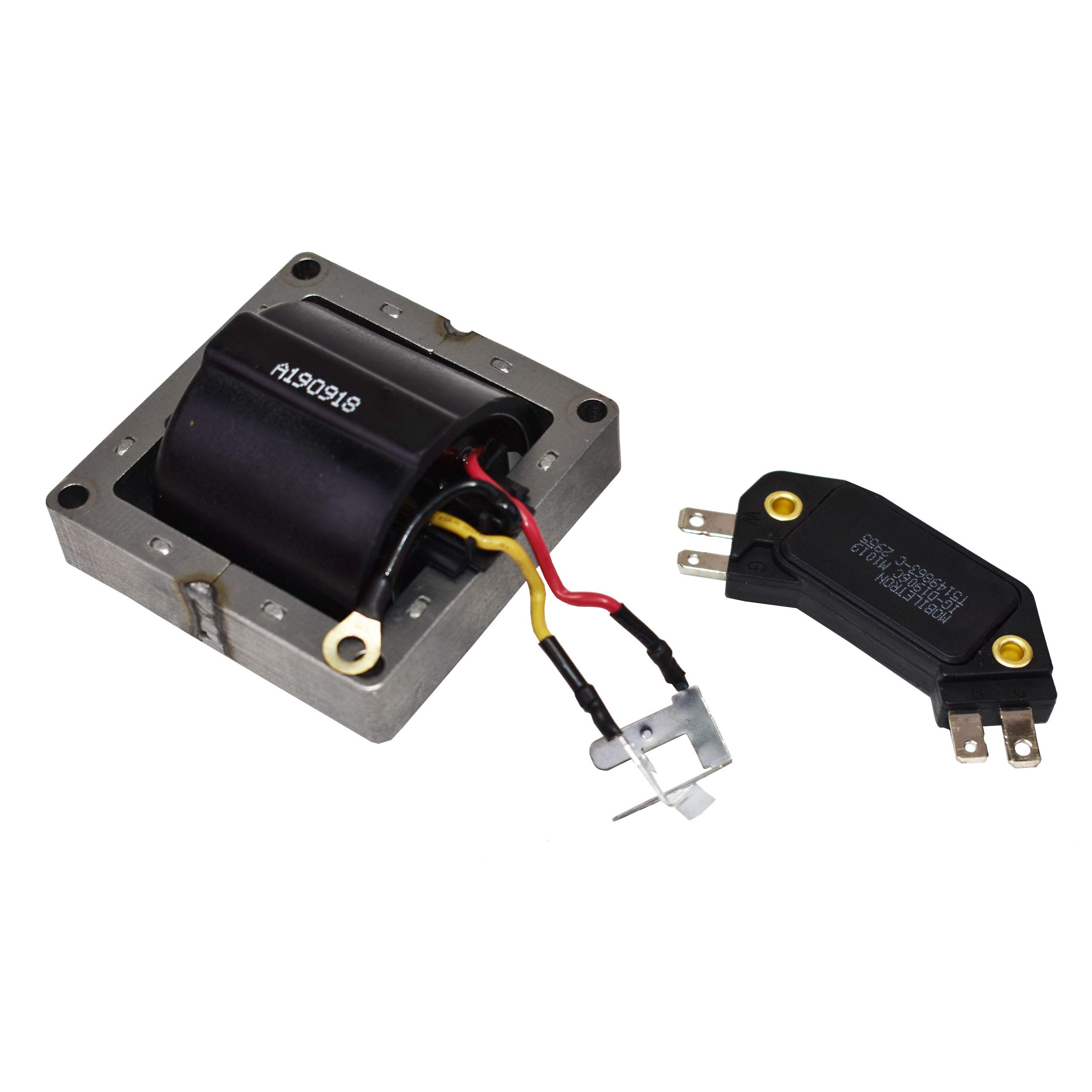 High-Performance HEI Distributor 6-Cylinder Tune-Up Kit with 65k Volt Ignition Coil (Black) - Compatible with GM, Chevy, Ford - Perfect for Engine Restoration & Classic Car Upgrades