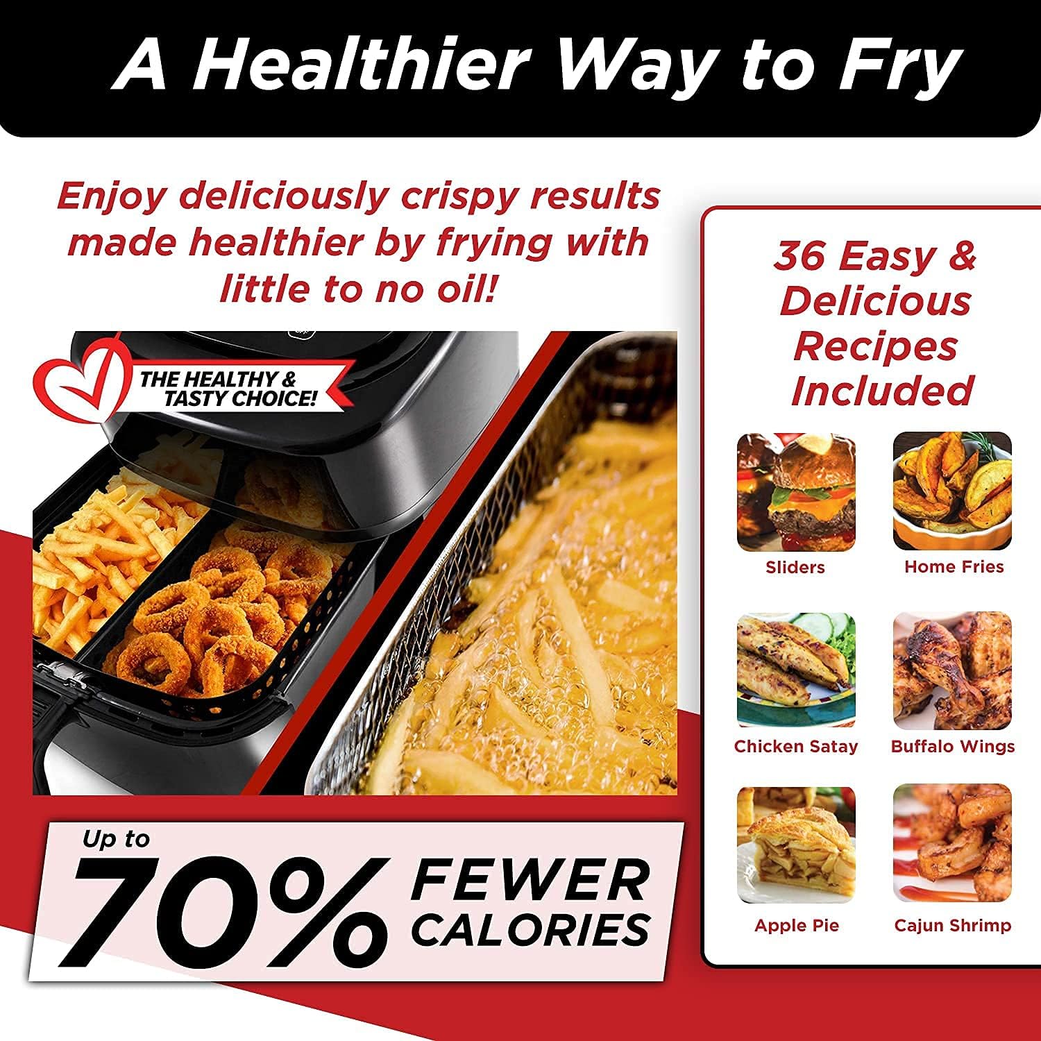 Nuwave Brio 6-Quart Digital Air Fryer with Non-Stick Baking Pan & Stainless-Steel Rack - Healthy Oil-Free Cooking for Family Meals, Snacks & Meal Prep (Black, 6-Quart + Gourmet Kit)