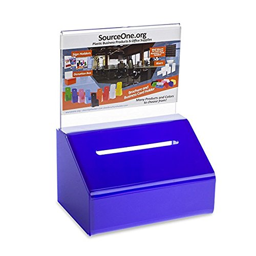 Durable Acrylic Donation Box with Lock & Sign Holder - Secure Ballot Box for Fundraising, Voting & Events | SOURCEONE.ORG
