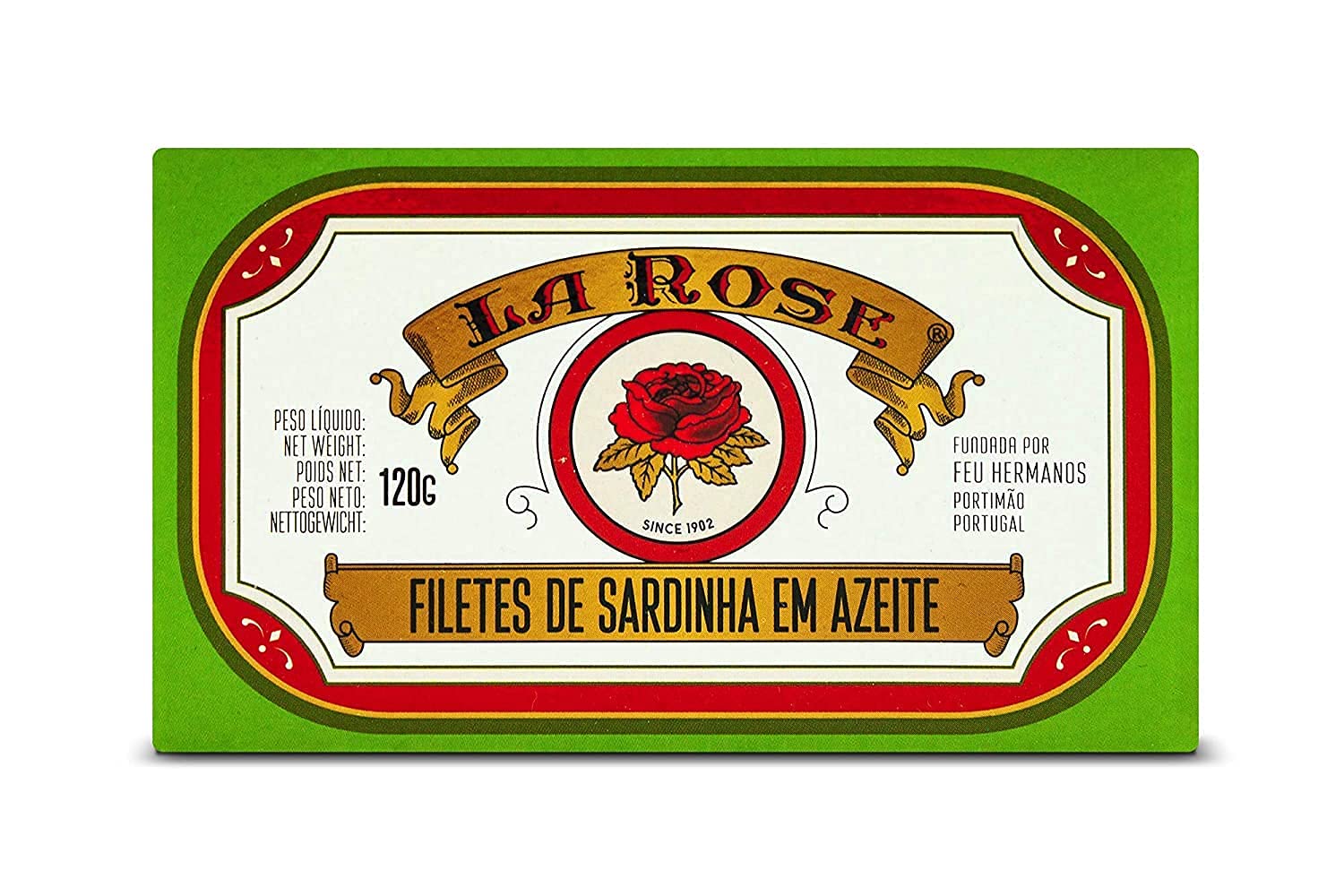 Premium La Rose Portuguese Canned Fish Gift Set - 5 Varieties (Sardines, Codfish, Tuna, Mackerel) - Gourmet Seafood Selection for Picnics, Charcuterie Boards & Mediterranean Cooking