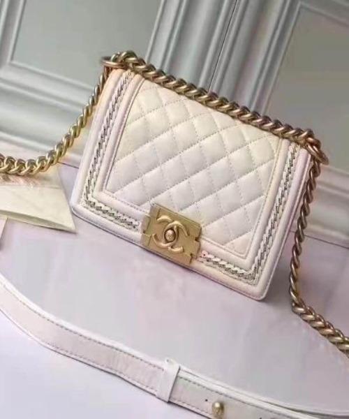 Chanel Medium Boy Flap Bag in White - Luxury Leather Handbag for Women | Perfect for Parties, Work & Everyday Use